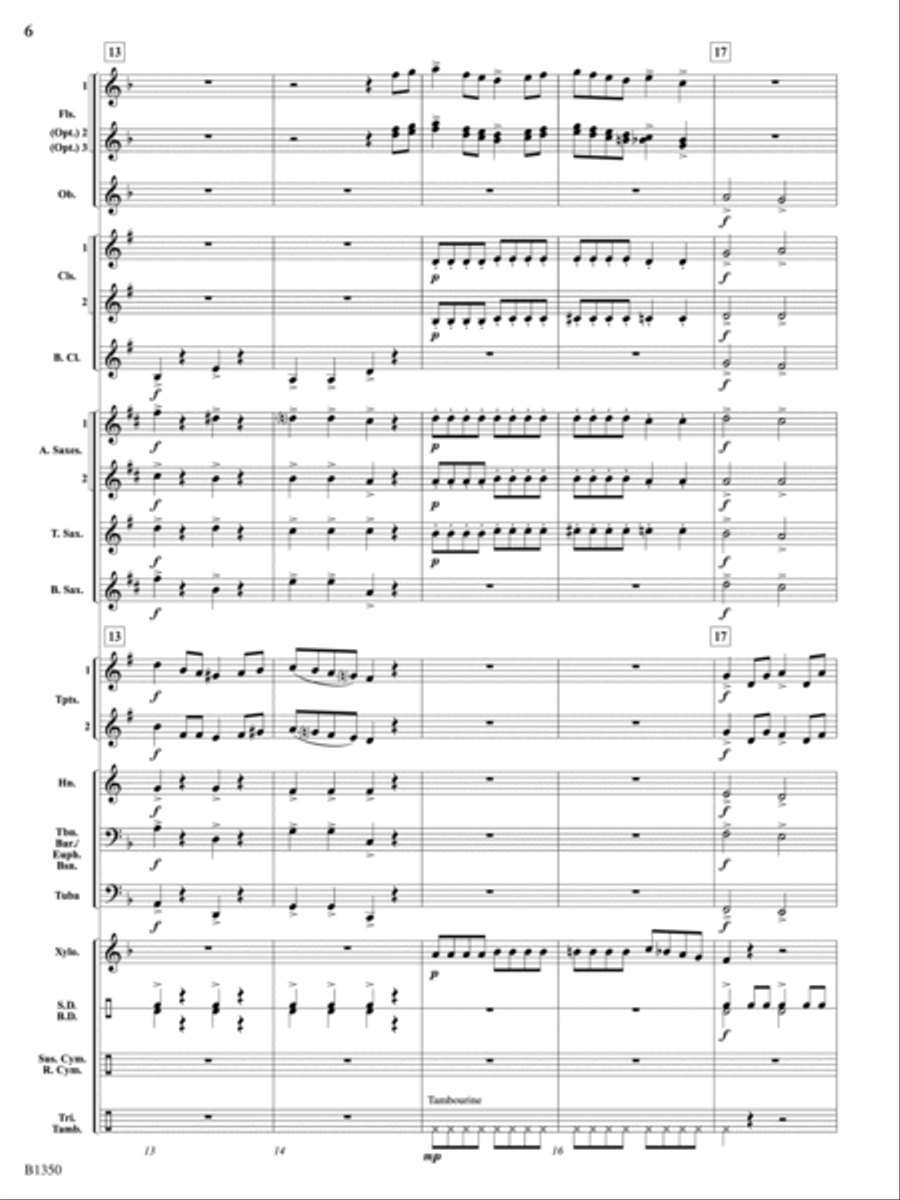 Flutopia (Fantasia for Flutes): Score Concert Band scores gallery preview page 6