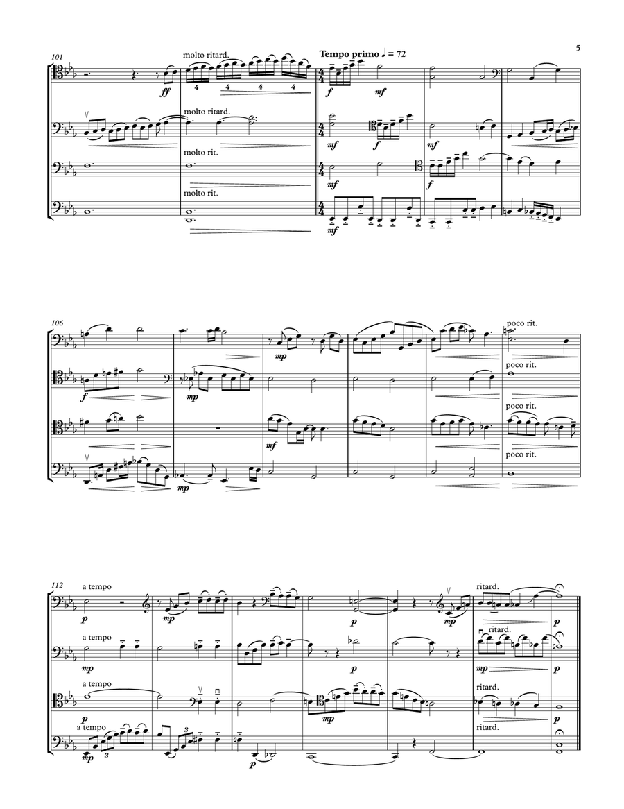 Bohemian Rhapsody String Quartet scores gallery preview page 5