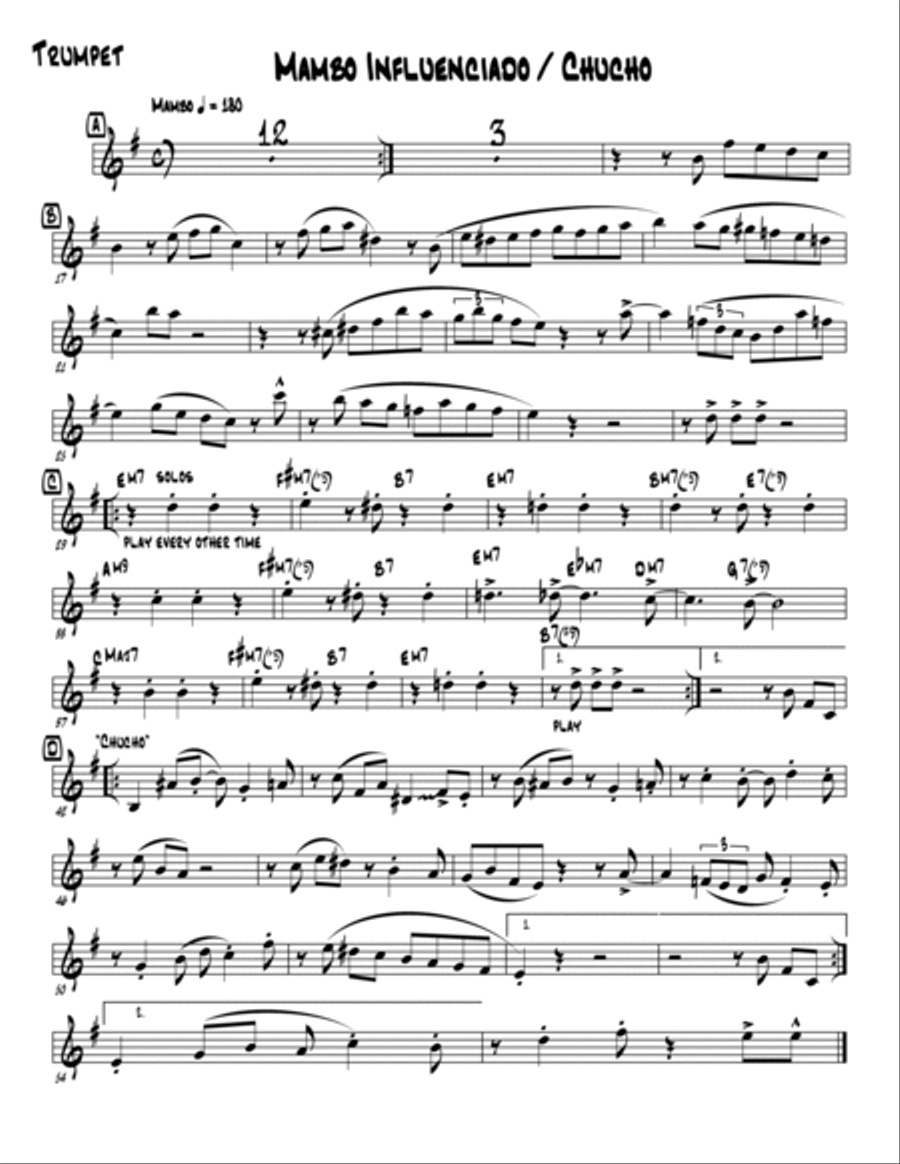 Mambo Influenciado Jazz Ensemble scores gallery preview page 3
