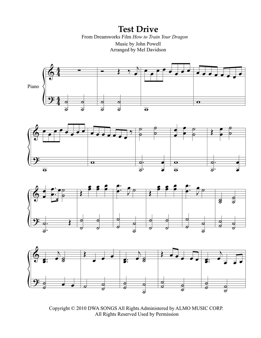 Test Drive Easy Piano scores gallery preview page 1