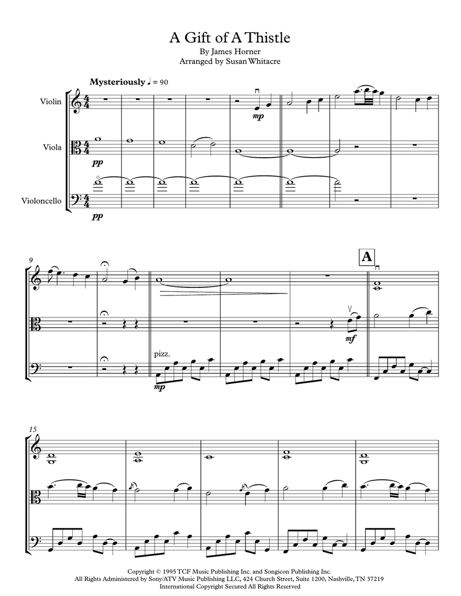 A Gift Of A Thistle String Trio scores gallery preview page 1