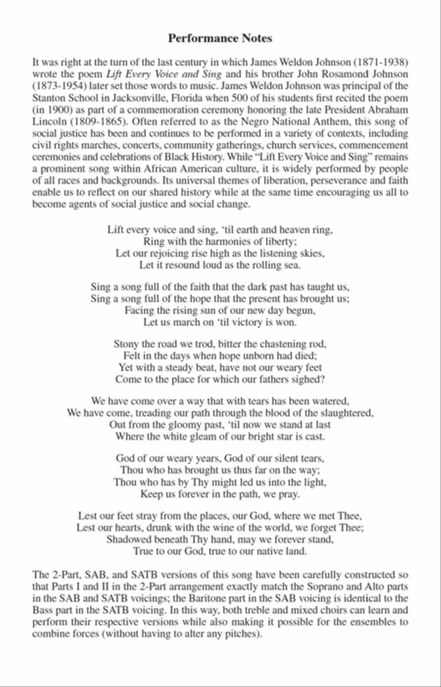 Lift Every Voice And Sing (arr. Rollo Dilworth) 4-Part scores gallery preview page 15