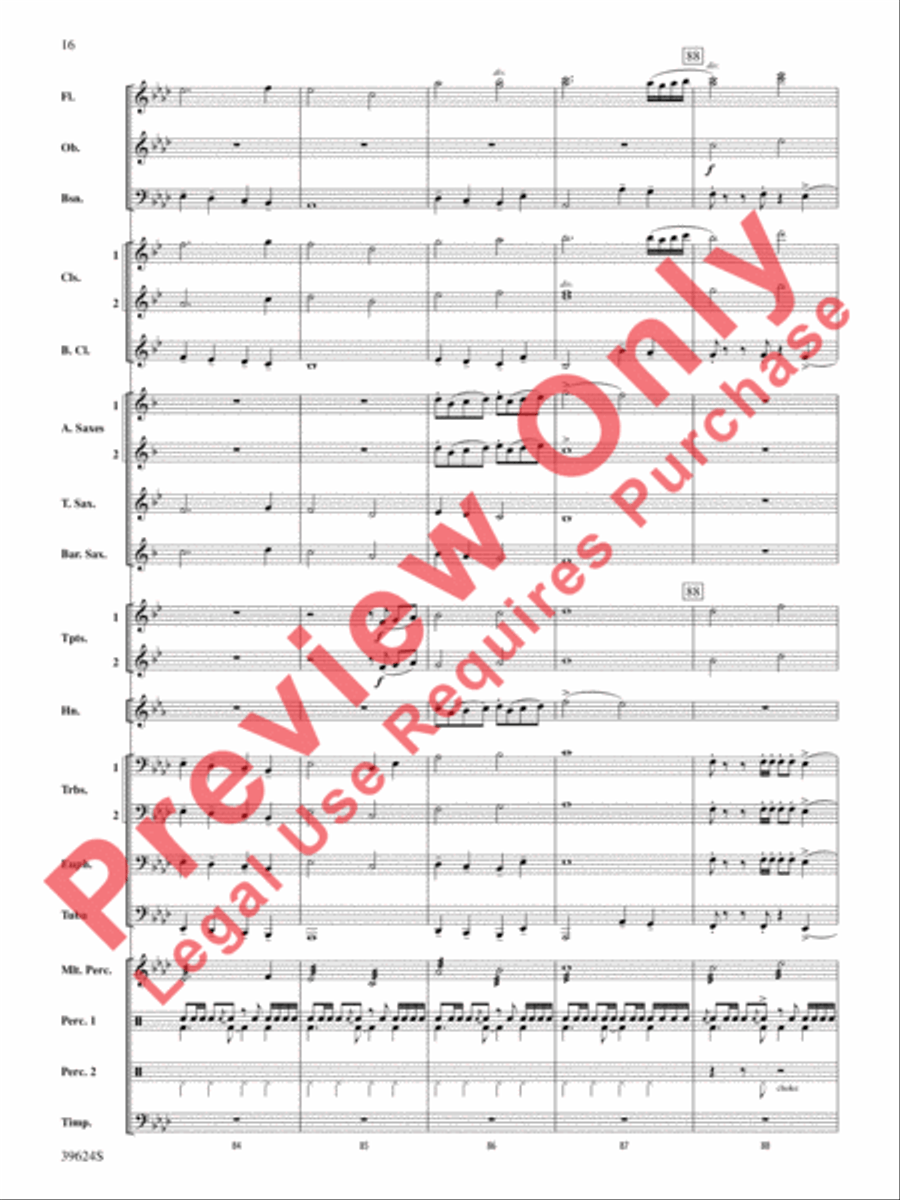 Cradle Hymn Concert Band scores gallery preview page 17