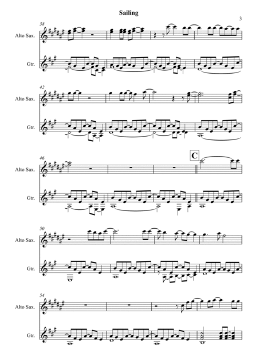 Sailing Alto Saxophone scores gallery preview page 3