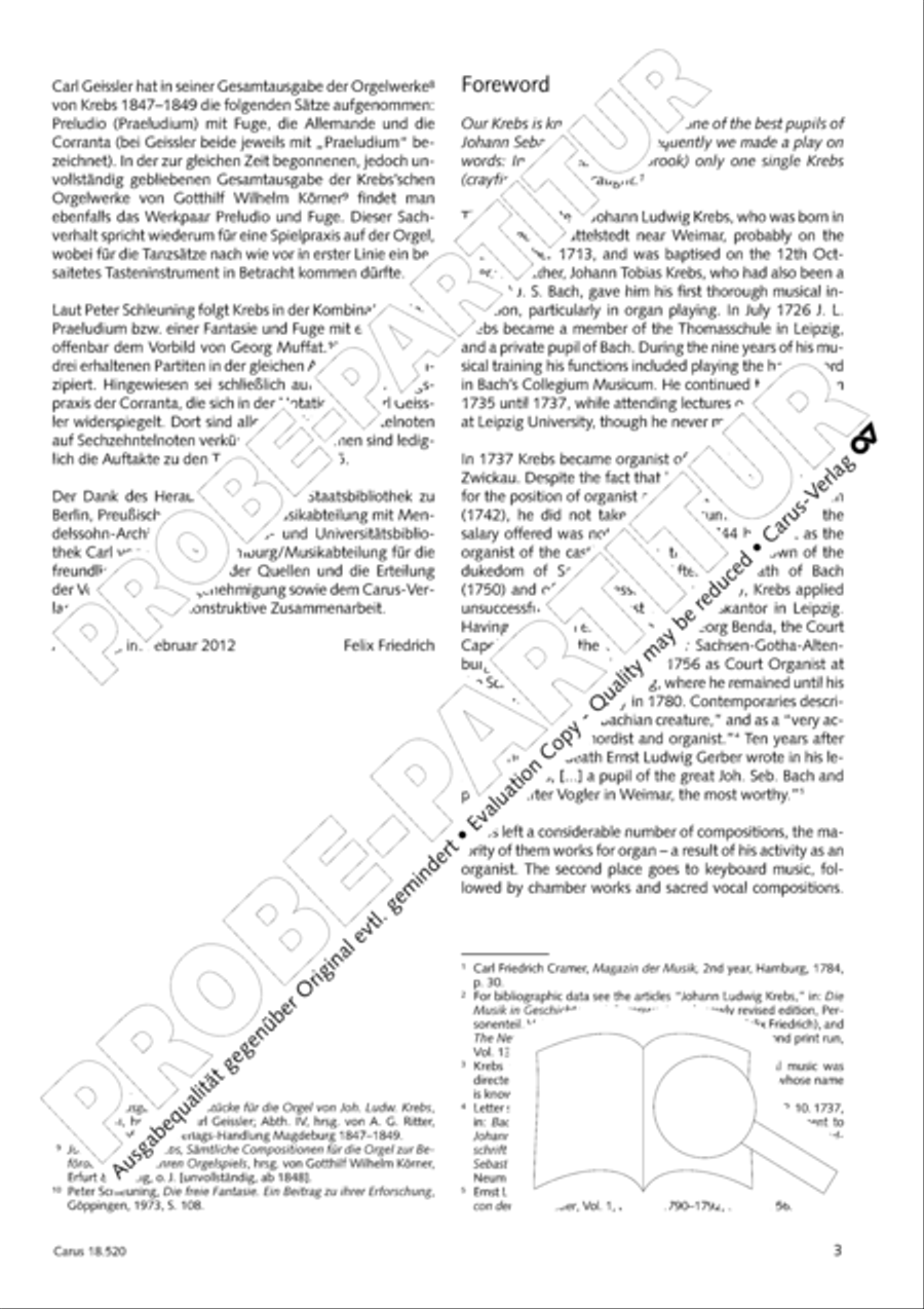 Partita in B flat Major Harpsichord scores gallery preview page 4