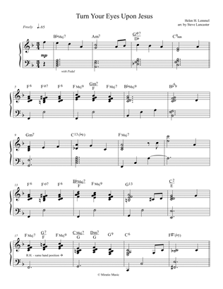 Turn Your Eyes Upon Jesus - lite jazz arr. for solo piano