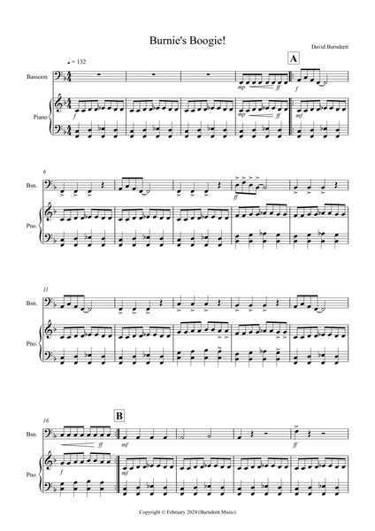 Burnie's Boogie! for Easy Bassoon and Piano image number null