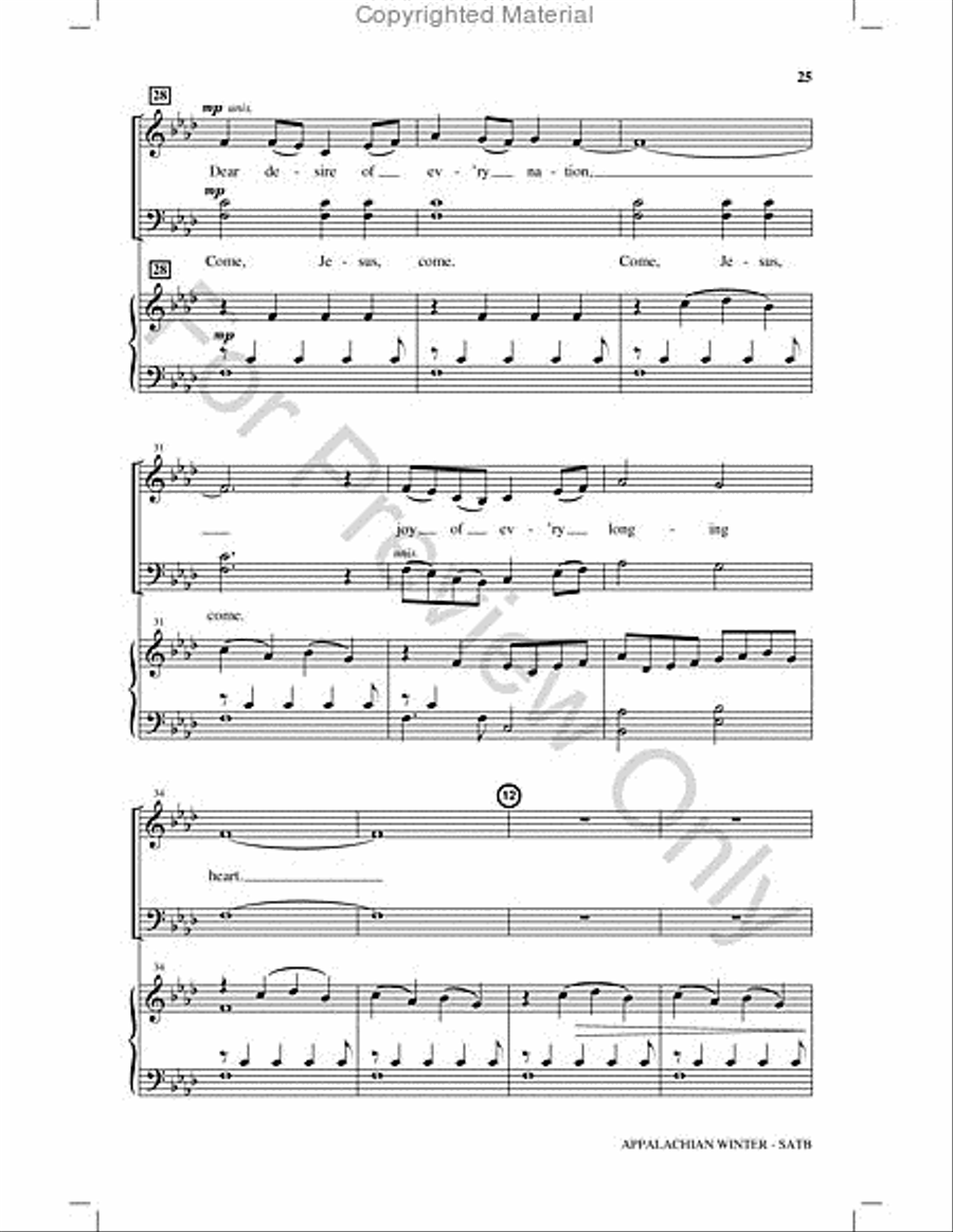 Appalachian Winter Choir scores gallery preview page 24