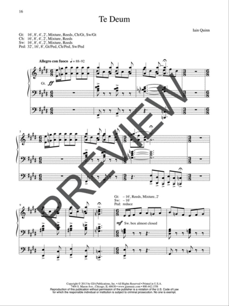 Liturgical Suite Organ scores gallery preview page 16