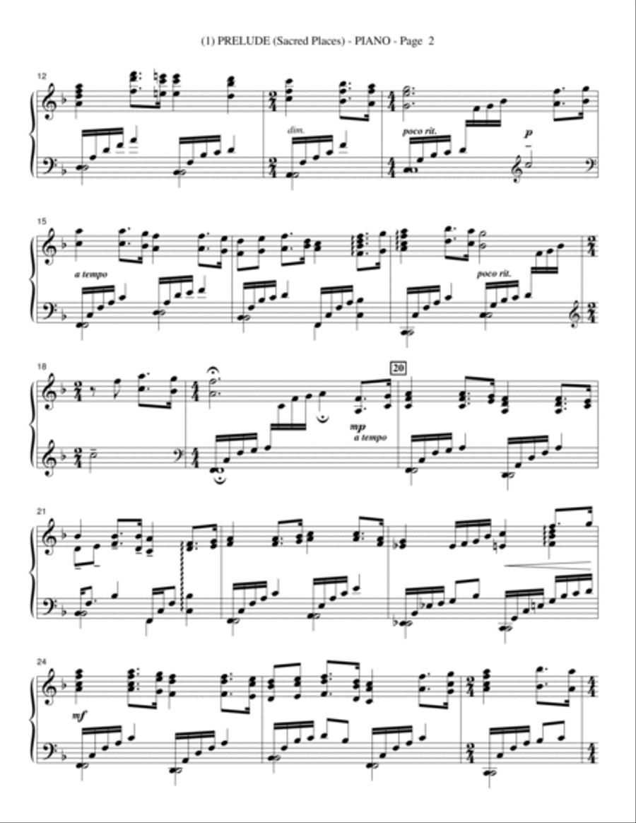 Sacred Places - Piano Choir scores gallery preview page 3