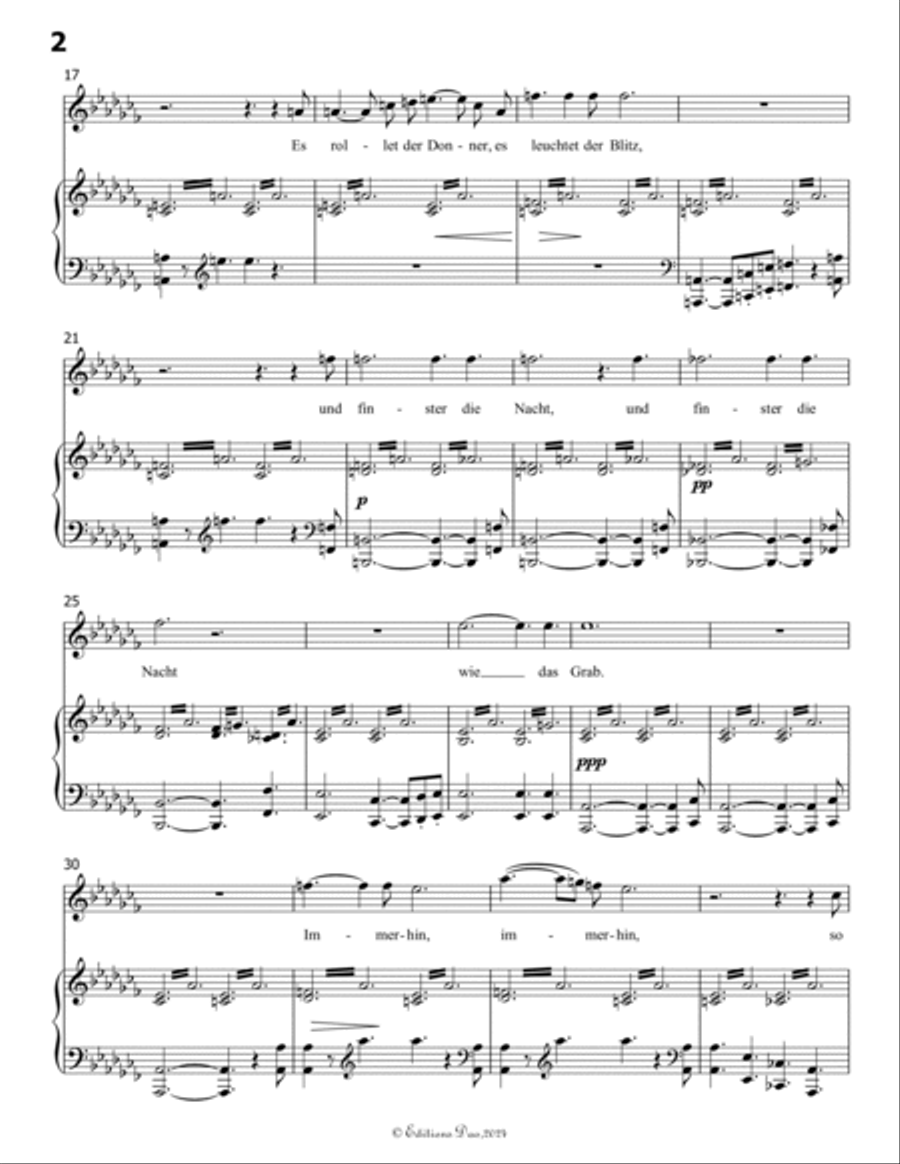 Die junge nonne, by Schubert, D.828, in a flat minor Voice scores gallery preview page 4