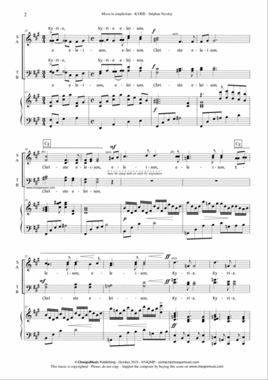 Missa in simplicitate 4-Part scores gallery preview page 4