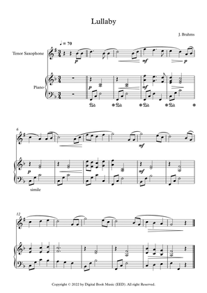 Lullaby - Johannes Brahms (Tenor Sax + Piano)