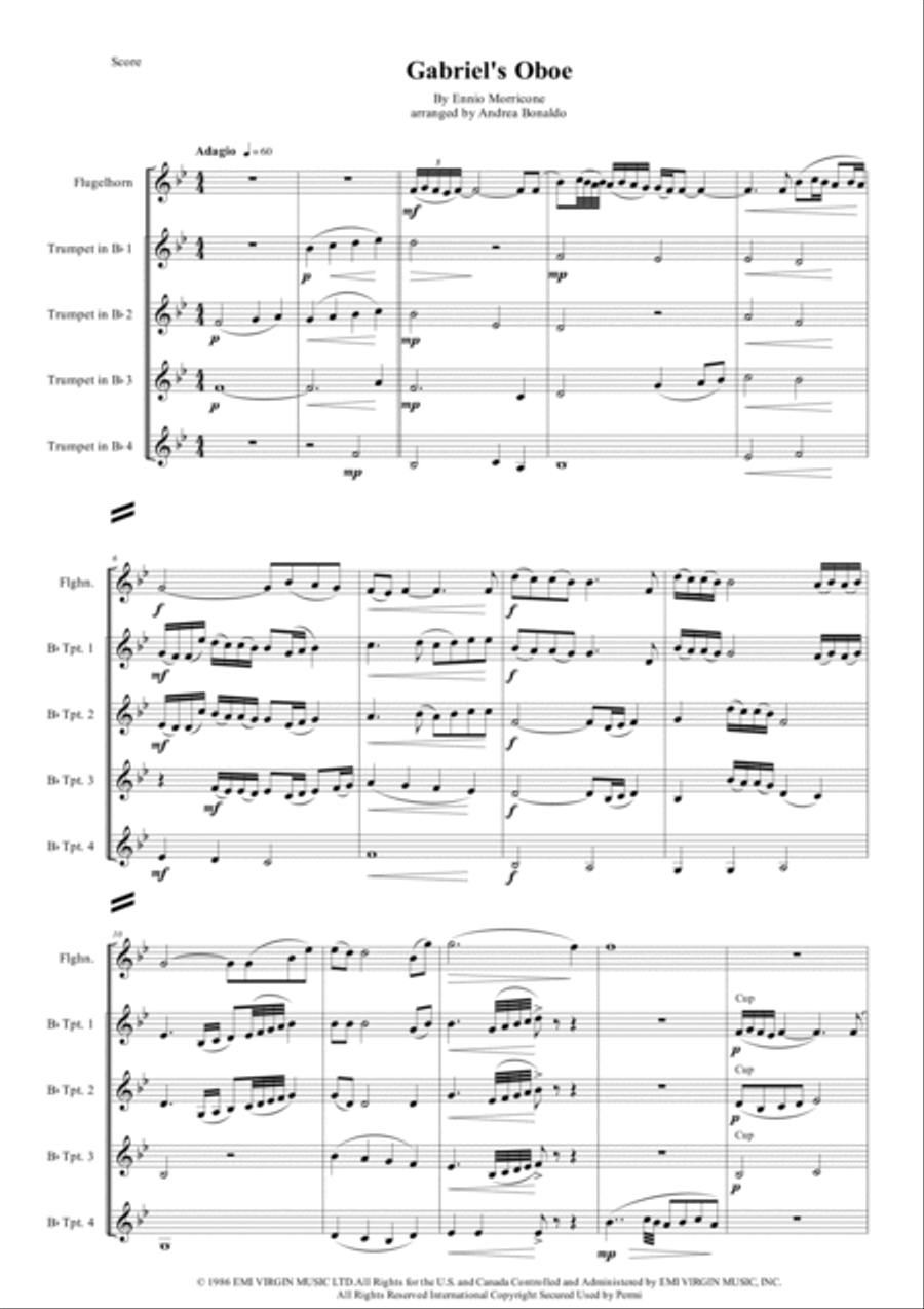 Gabriel's Oboe Gabriel's Oboe Small Ensemble scores gallery preview page 2
