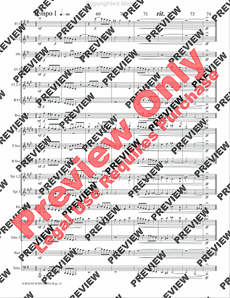 O Magnum Mysterium Concert Band scores gallery preview page 13