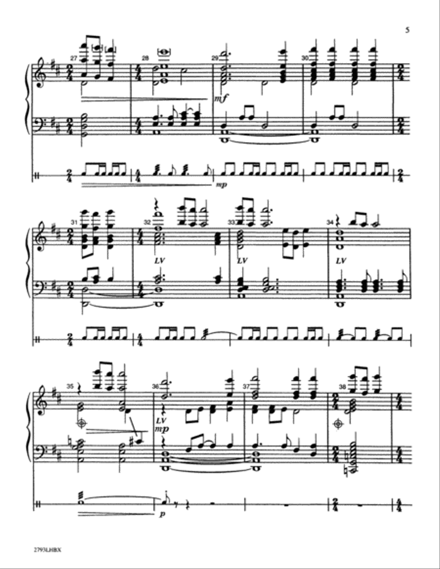 The Little Drummer Boy Handbell Choir scores gallery preview page 5