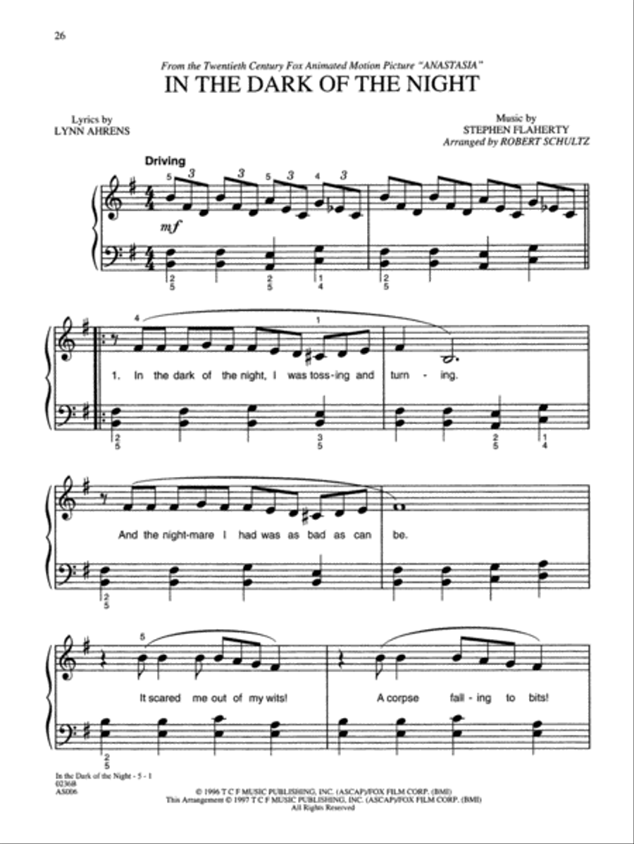 Selections from Anastasia Easy Piano scores gallery preview page 4
