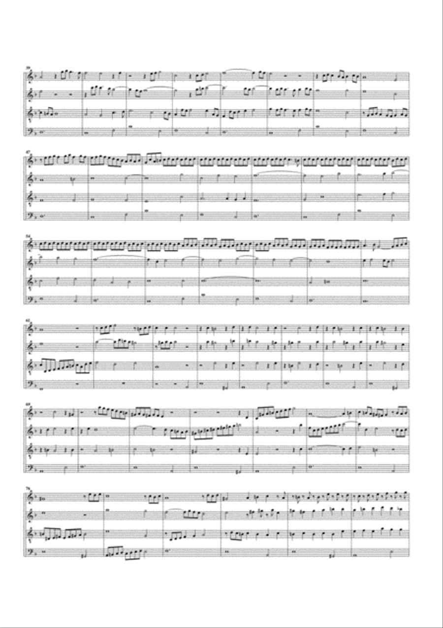 Passacaglia, BuxWV 161, D minor (arrangement for 4 recorders) Recorder scores gallery preview page 2