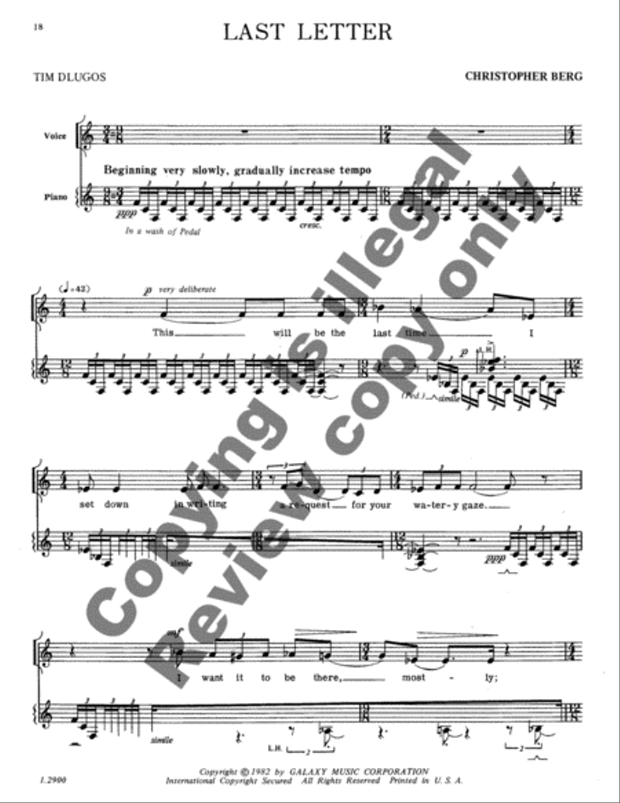 American Art Song Anthology, Volume 1: Contemporary American Songs for High Voice and Piano High Voice scores gallery preview page 7