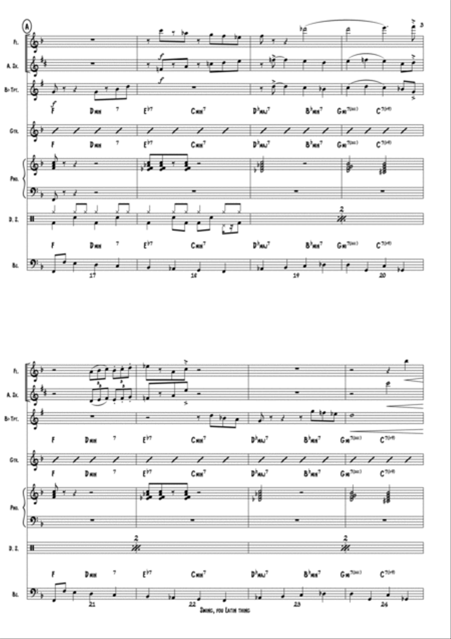 Swing, you Latin Thing! Jazz Ensemble scores gallery preview page 3