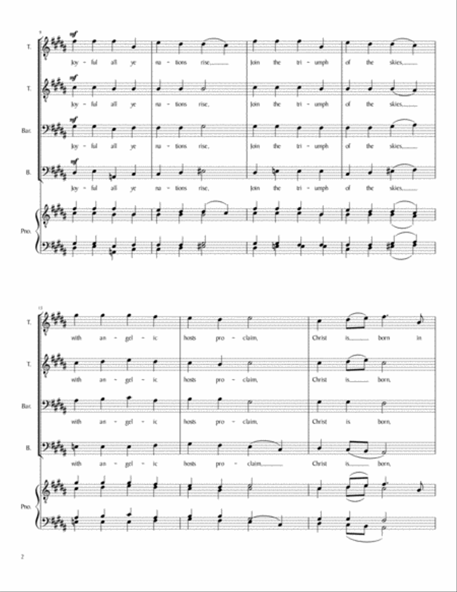 Hark! The Herald Angels Sing TTBB scores gallery preview page 2