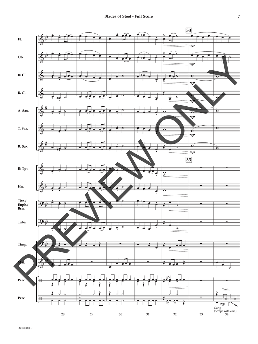 Blades of Steel (Standard Set) Concert Band scores gallery preview page 8