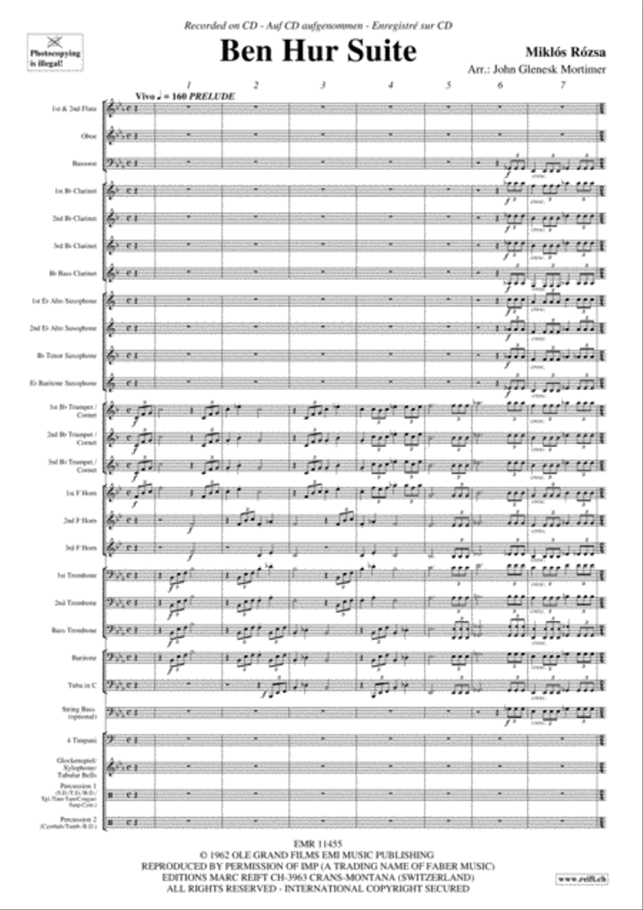 Ben Hur Suite Concert Band scores gallery preview page 4