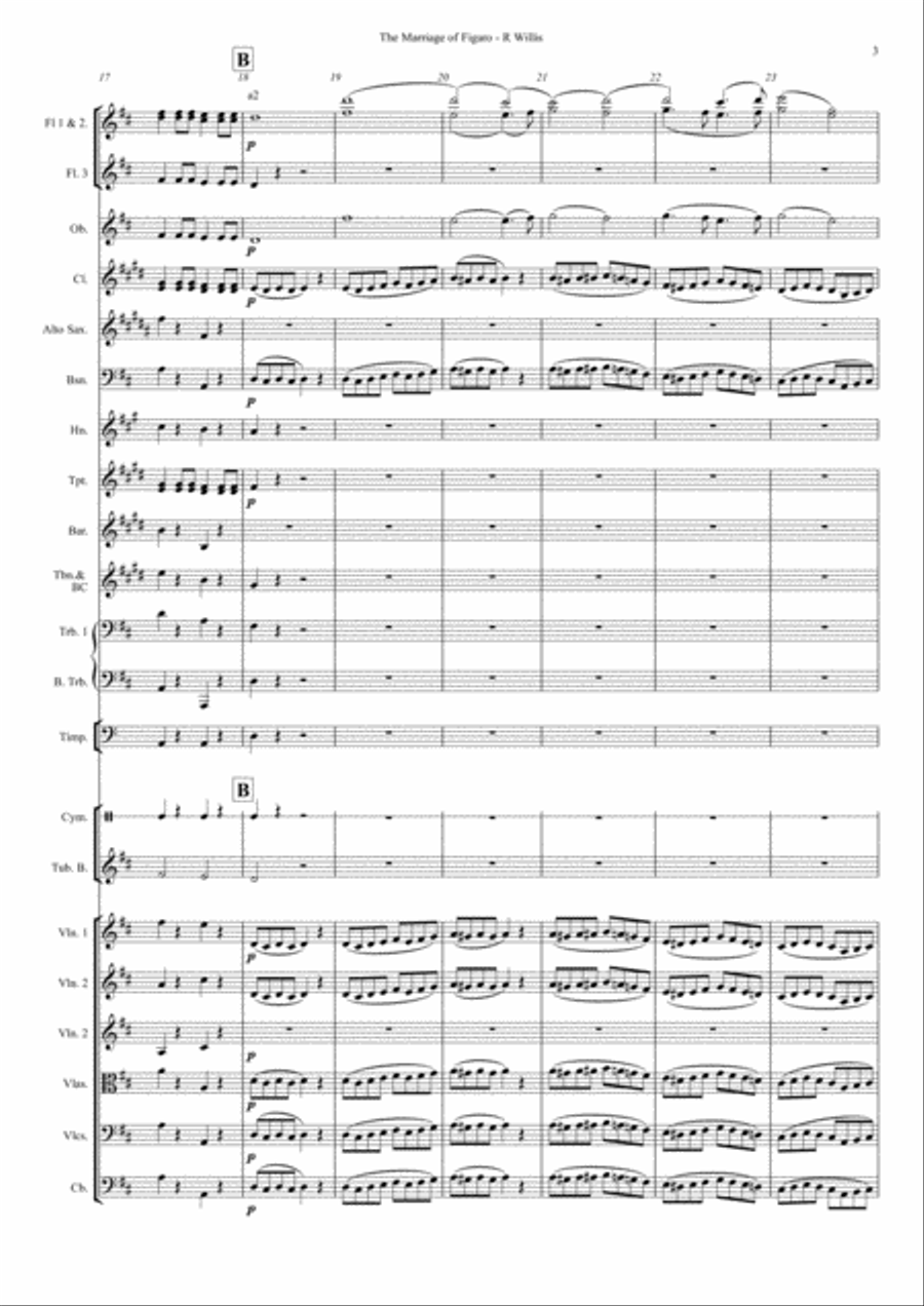 Marriage of Figaro - Overture Full Orchestra scores gallery preview page 3
