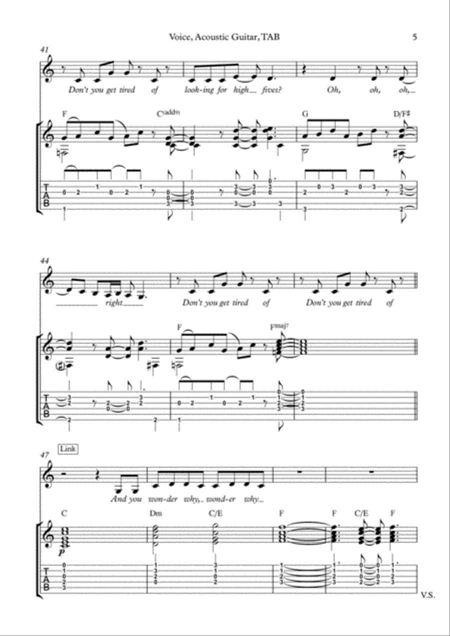 High Five High Five Guitar scores gallery preview page 6