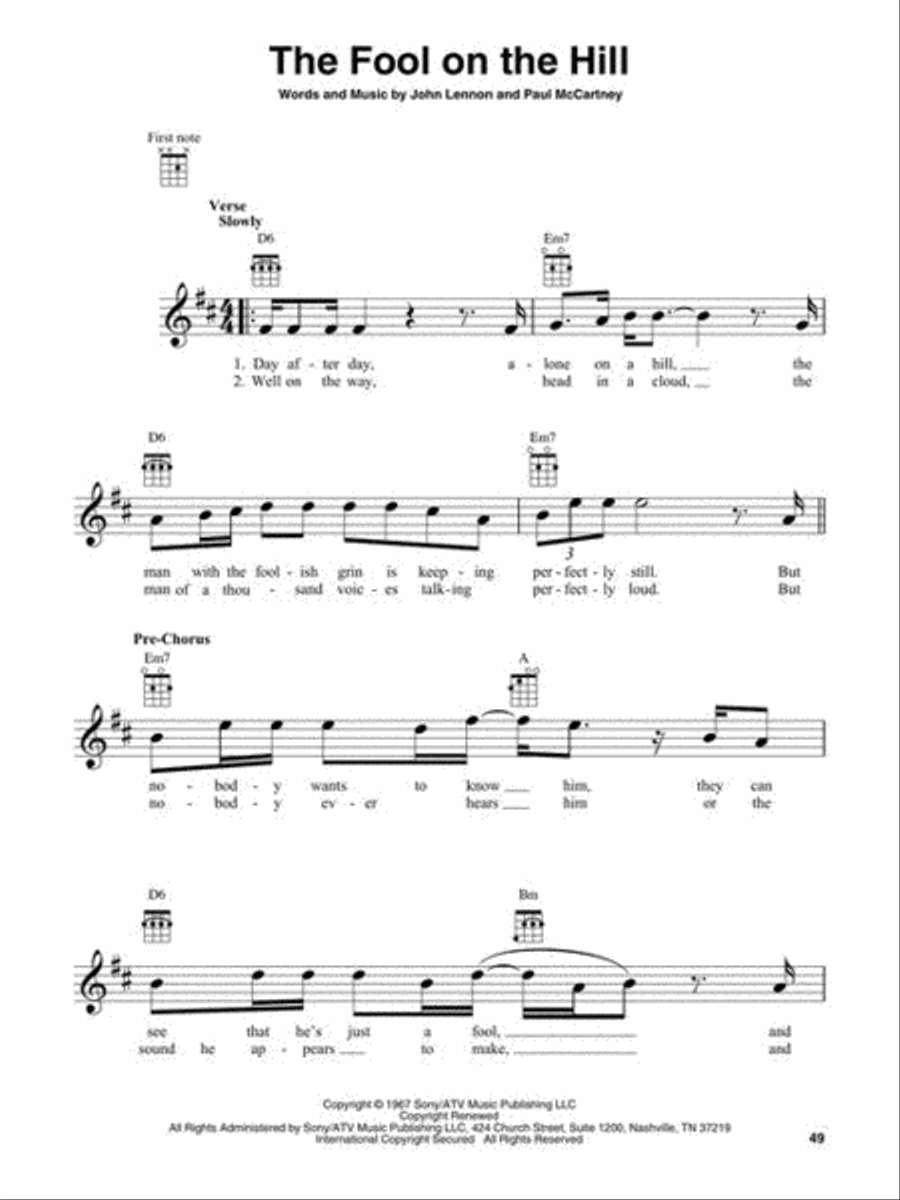 First 50 Songs by the Beatles You Should Play on Ukulele Ukulele scores gallery preview page 7