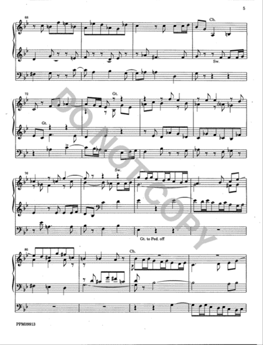 Classical Fugue on a subject by Paul Vidal Organ scores gallery preview page 6