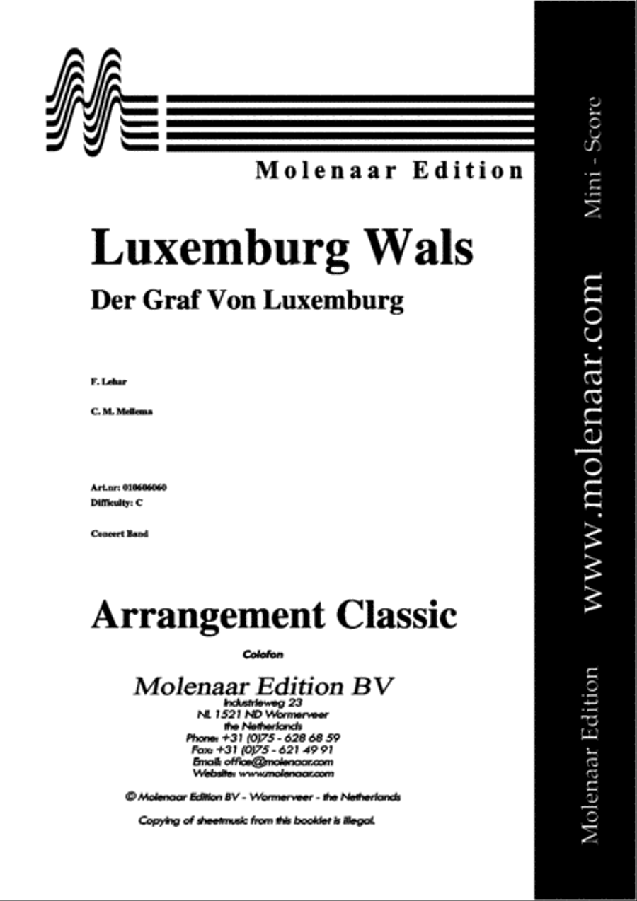 Luxemburg Wals Concert Band scores gallery preview page 2