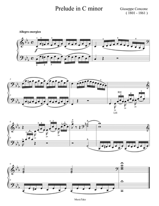 Book cover for Concone Prelude in C minor