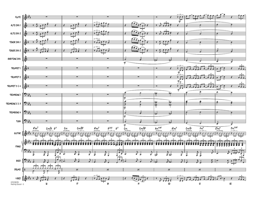 Feeling Good - Conductor Score (Full Score) Jazz Ensemble scores gallery preview page 4