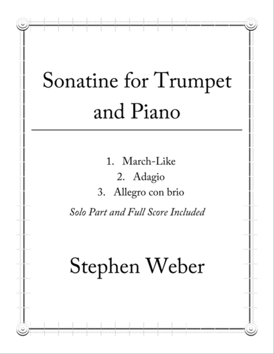 Sonatine for Trumpet and Piano Trumpet Solo scores gallery preview page 1