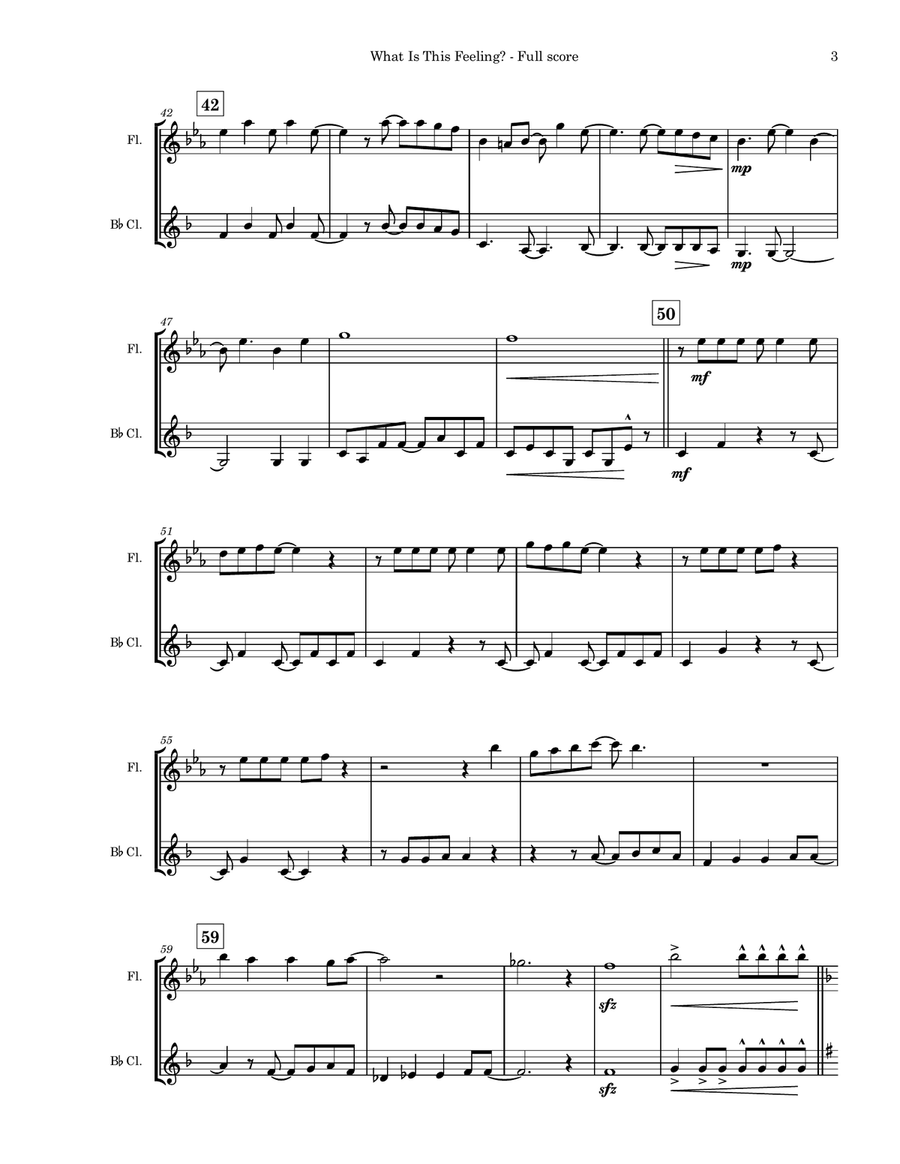 What Is This Feeling? Woodwind Duet scores gallery preview page 4