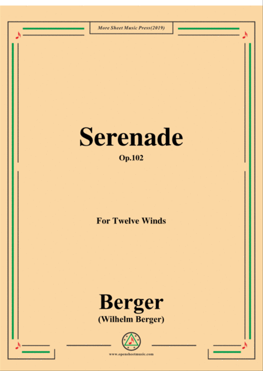 Berger-Serenade,Op.102.for Twelve Winds Woodwind Quintet scores gallery preview page 1