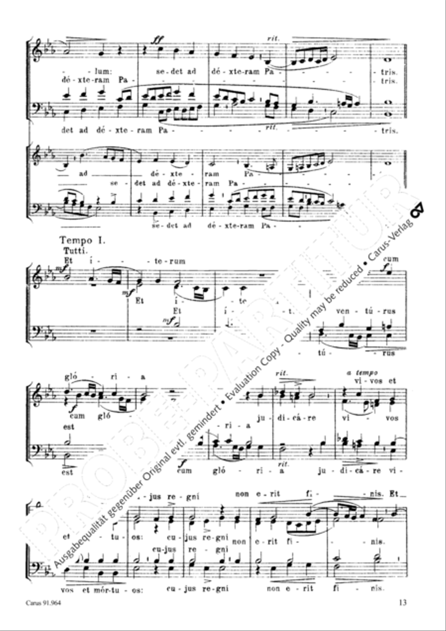 Missa Laudate Dominum de coelis 4-Part scores gallery preview page 14
