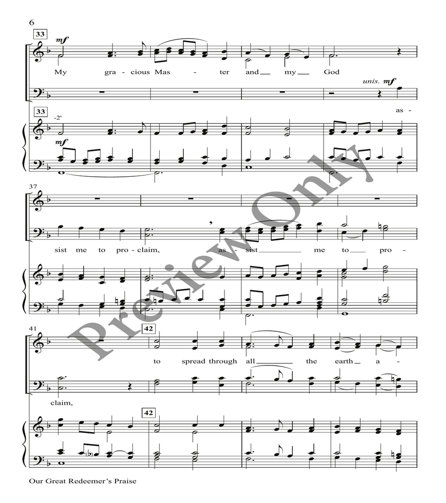 Our Great Redeemer's Praise Orchestration 4-Part scores gallery preview page 4