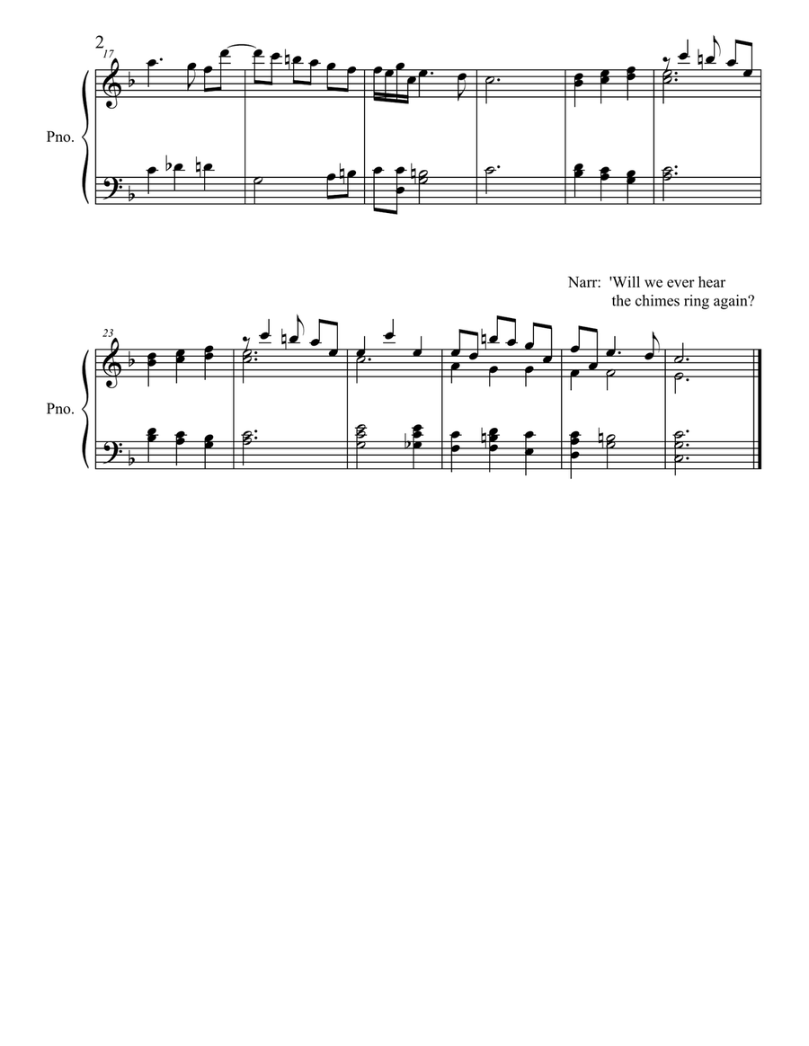 Why the Chimes Rang (the musical) (Piano/Vocal Score) 4-Part scores gallery preview page 3