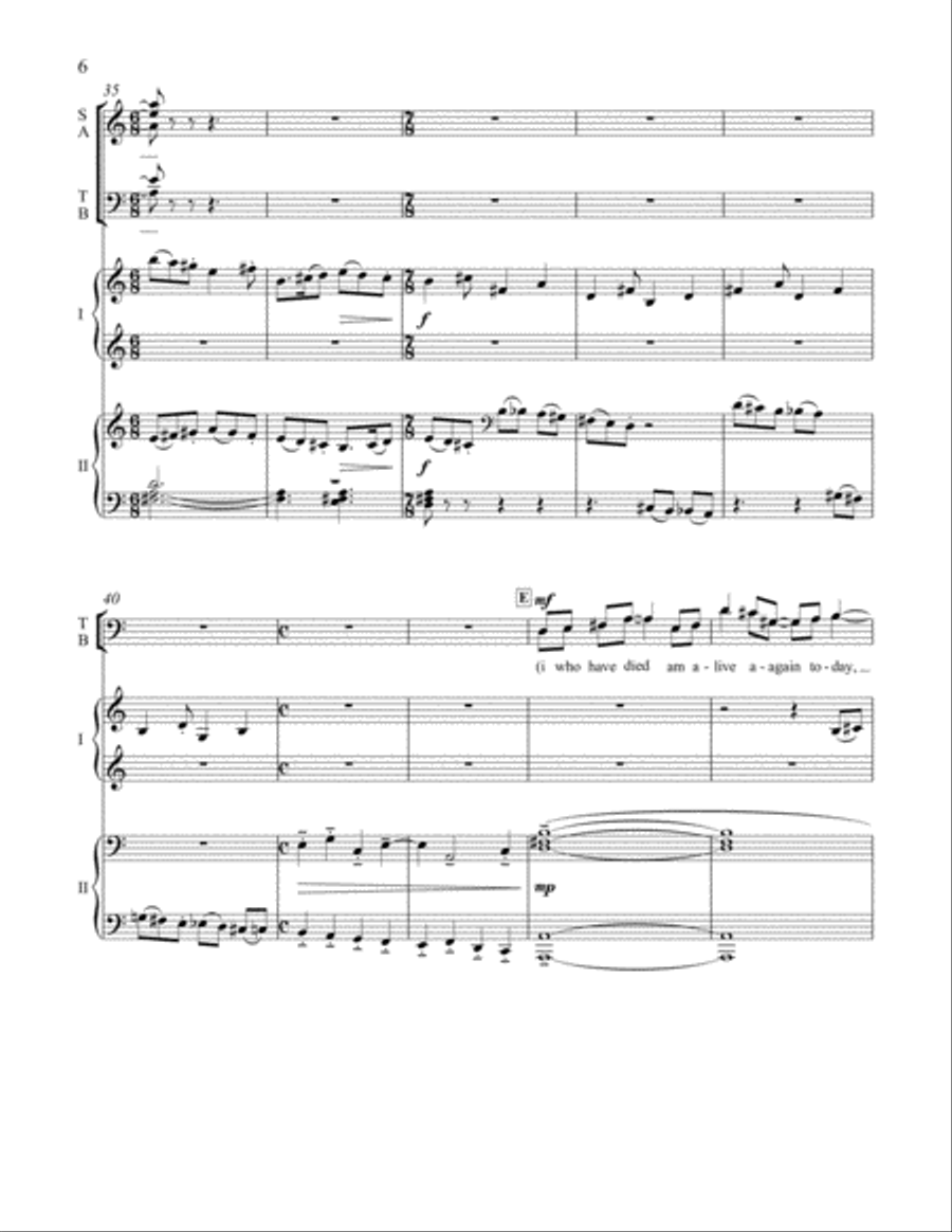 American Triptych: I. i thank You God 4-Part scores gallery preview page 6