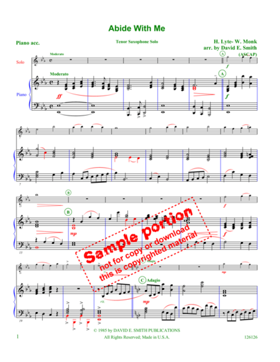 Abide With Me Flute scores gallery preview page 2