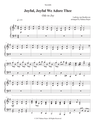 Book cover for Ode to Joy / Joyful Joyful We Adore Thee (Piano Duet)
