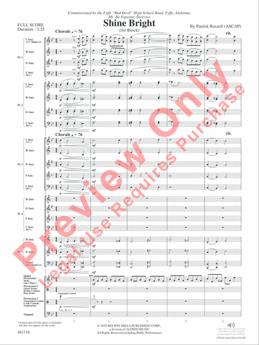 Shine Bright Concert Band scores gallery preview page 5