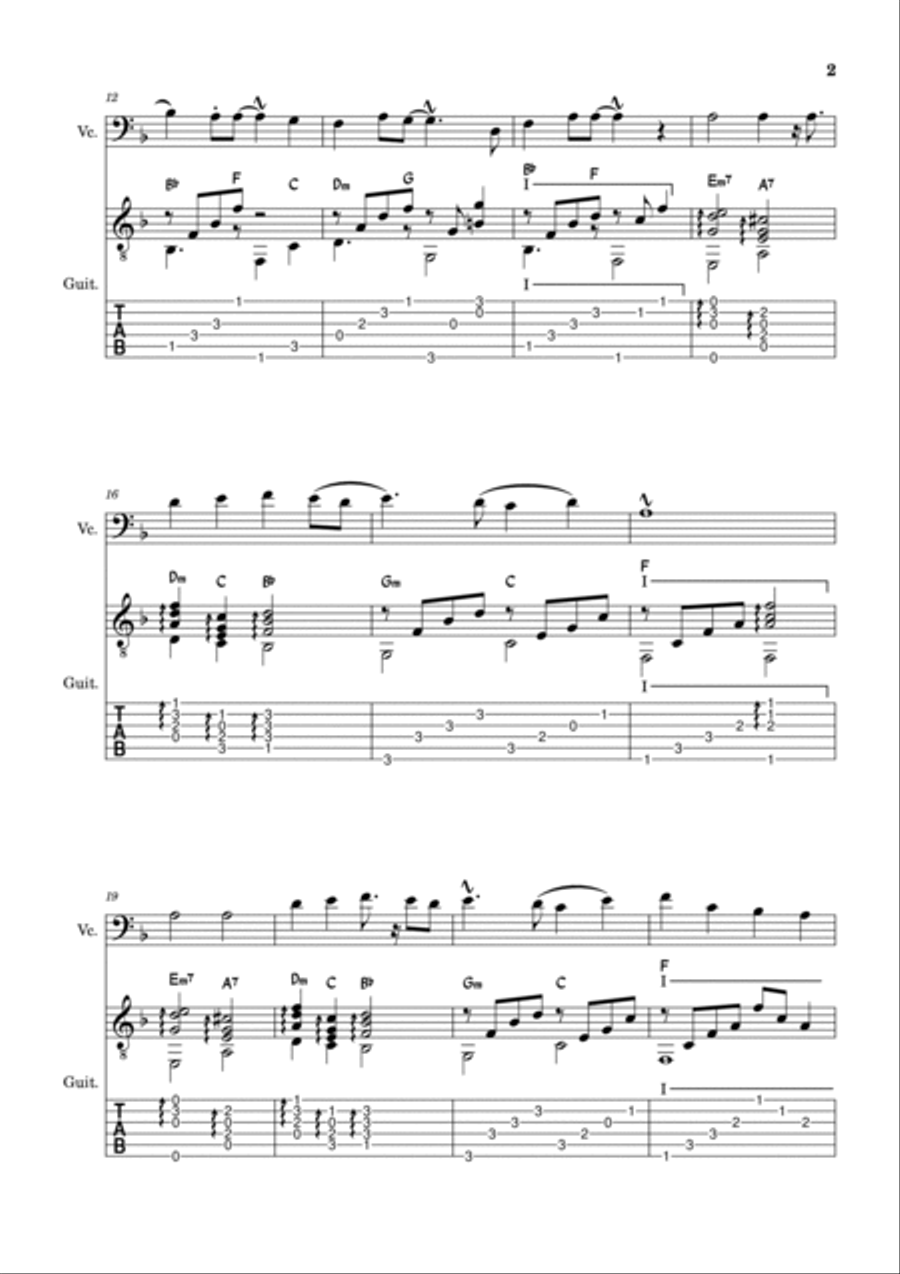 Yesterday Cello Solo scores gallery preview page 2