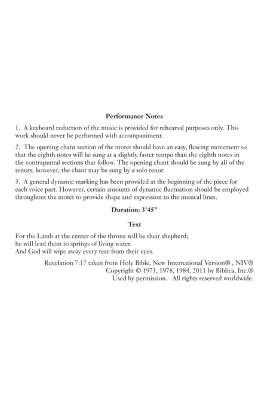 For the Lamb Will Be Their Shepherd 4-Part scores gallery preview page 2