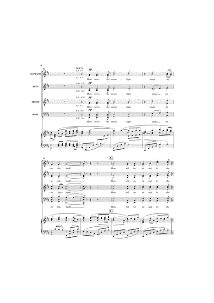 Serenade to Music 4-Part scores gallery preview page 4