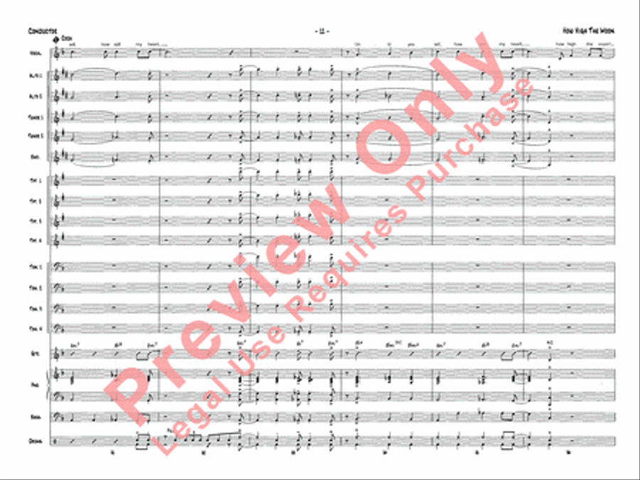 How High the Moon How High the Moon Jazz Ensemble scores gallery preview page 14