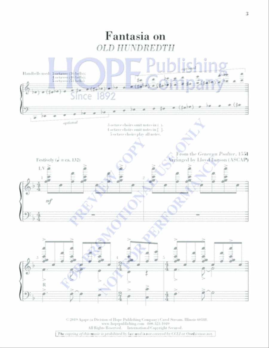 Fantasia On Old Hundredth 5-Octaves scores gallery preview page 3