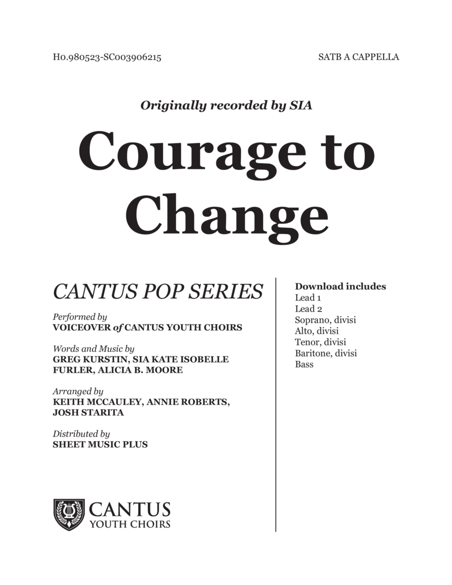 Courage 4-Part scores gallery preview page 1